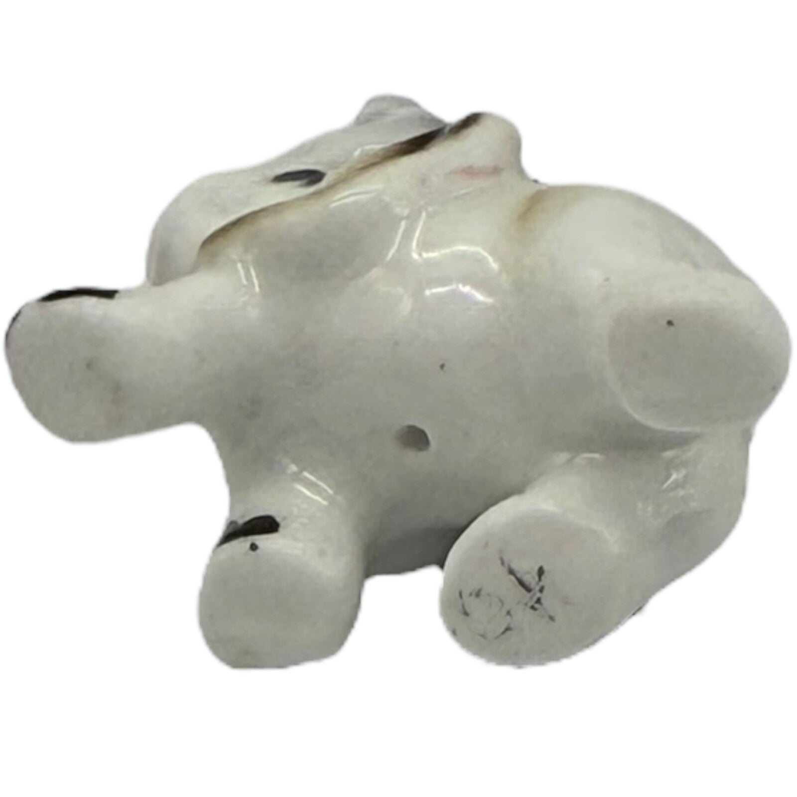 Vintage Rare Japanese Ceramic Miniature Elephant Figurines - Parent & Child