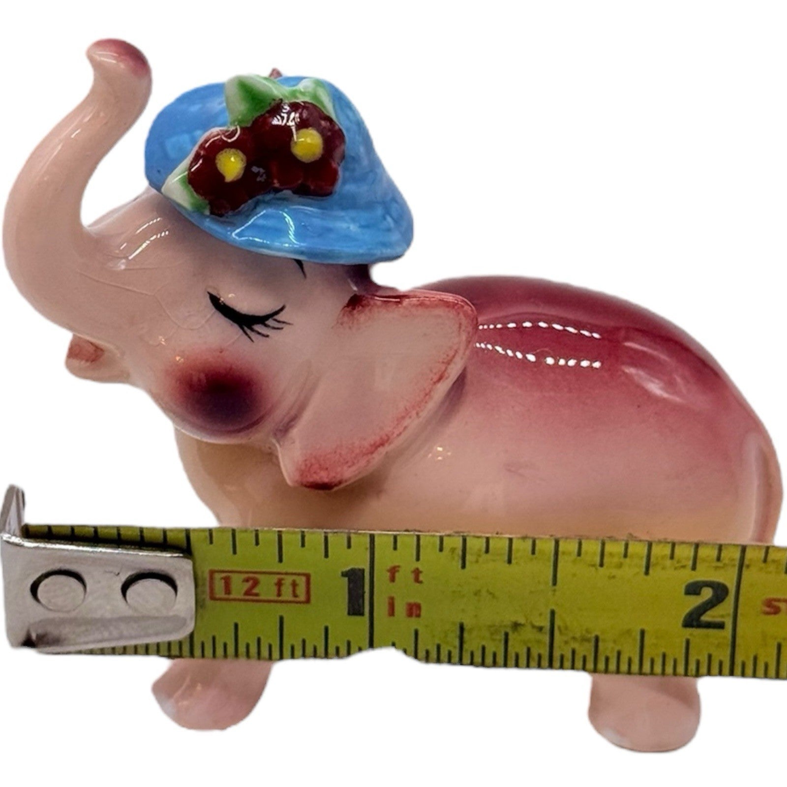 Rare Vintage Ceramic Anthropomorphic Elephant Family Figurines Complete 3 Pc Set