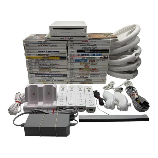 Nintendo Wii Console Mega Bundle with Accessories & 32 Games