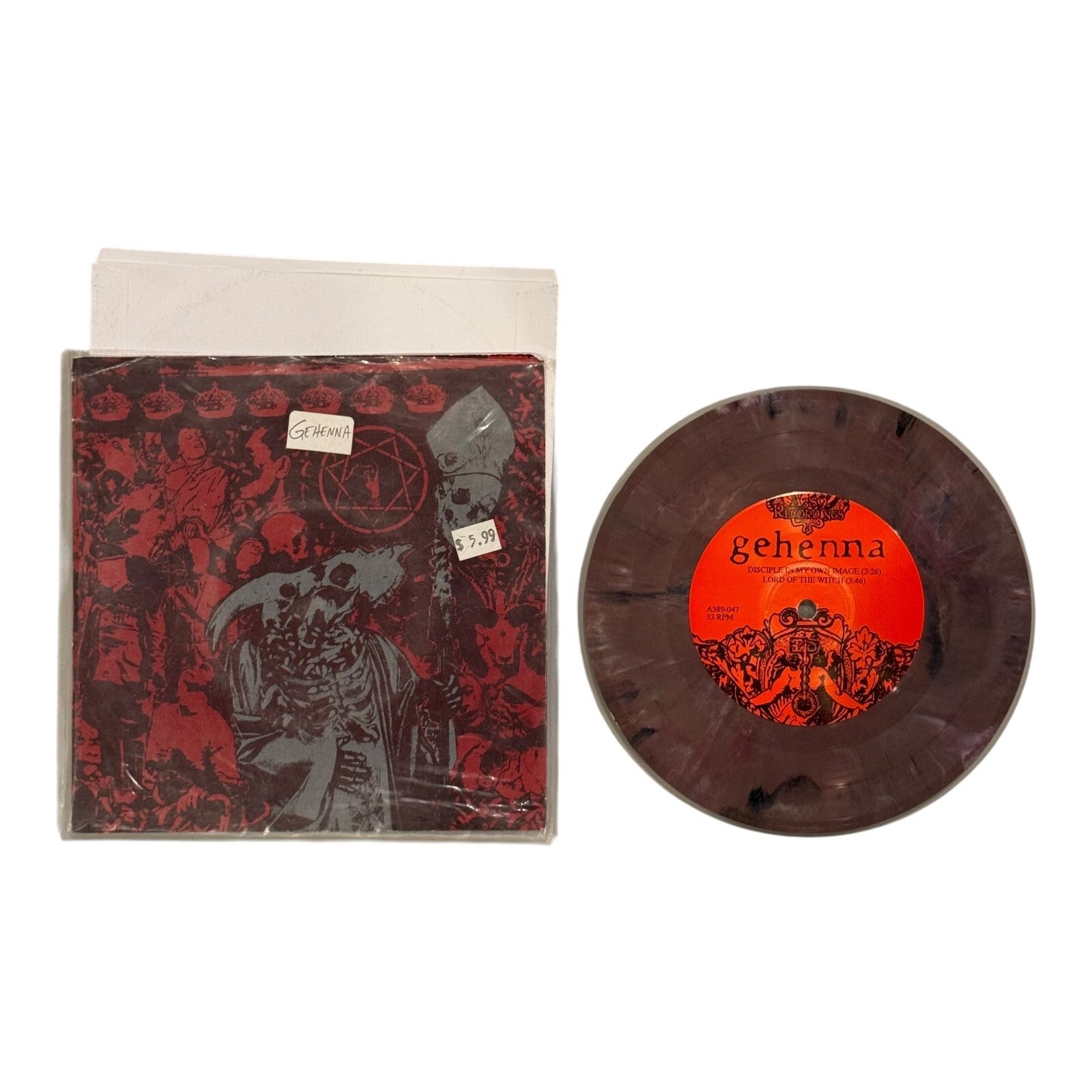 Blind To Faith – Gehenna 2010  Vinyl, 7", 33 ⅓ RPM, Marbled