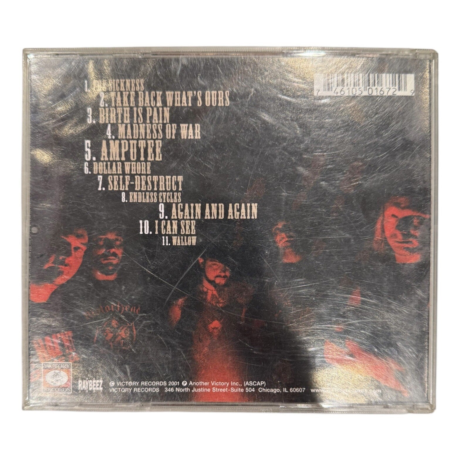 Victory Records Raybeez 2001 Ringworm 13 Birth Is Pain CD VR167 1st Release