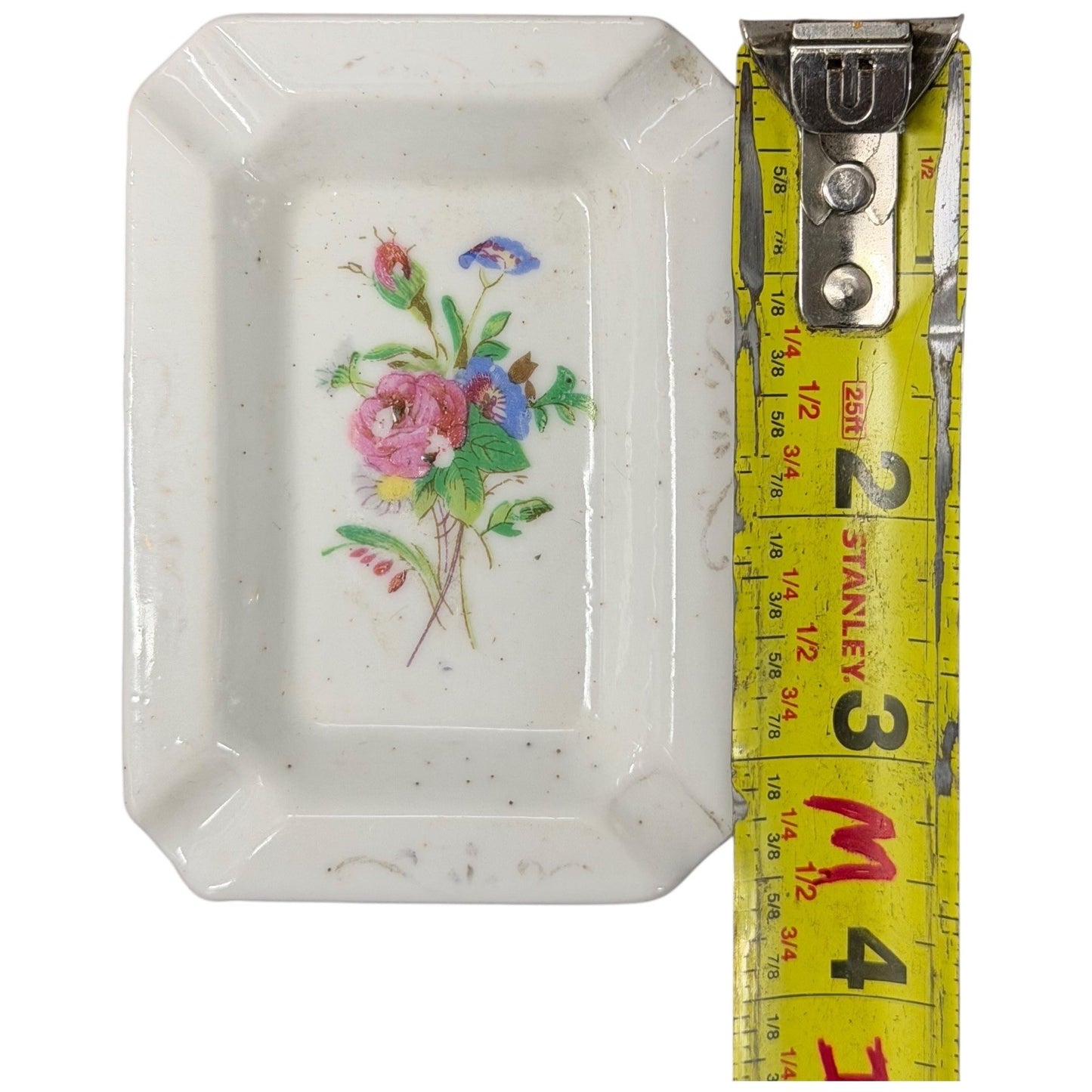 Vintage Made in Japan Porcelain Trinket Dish Floral Bouquet Design
