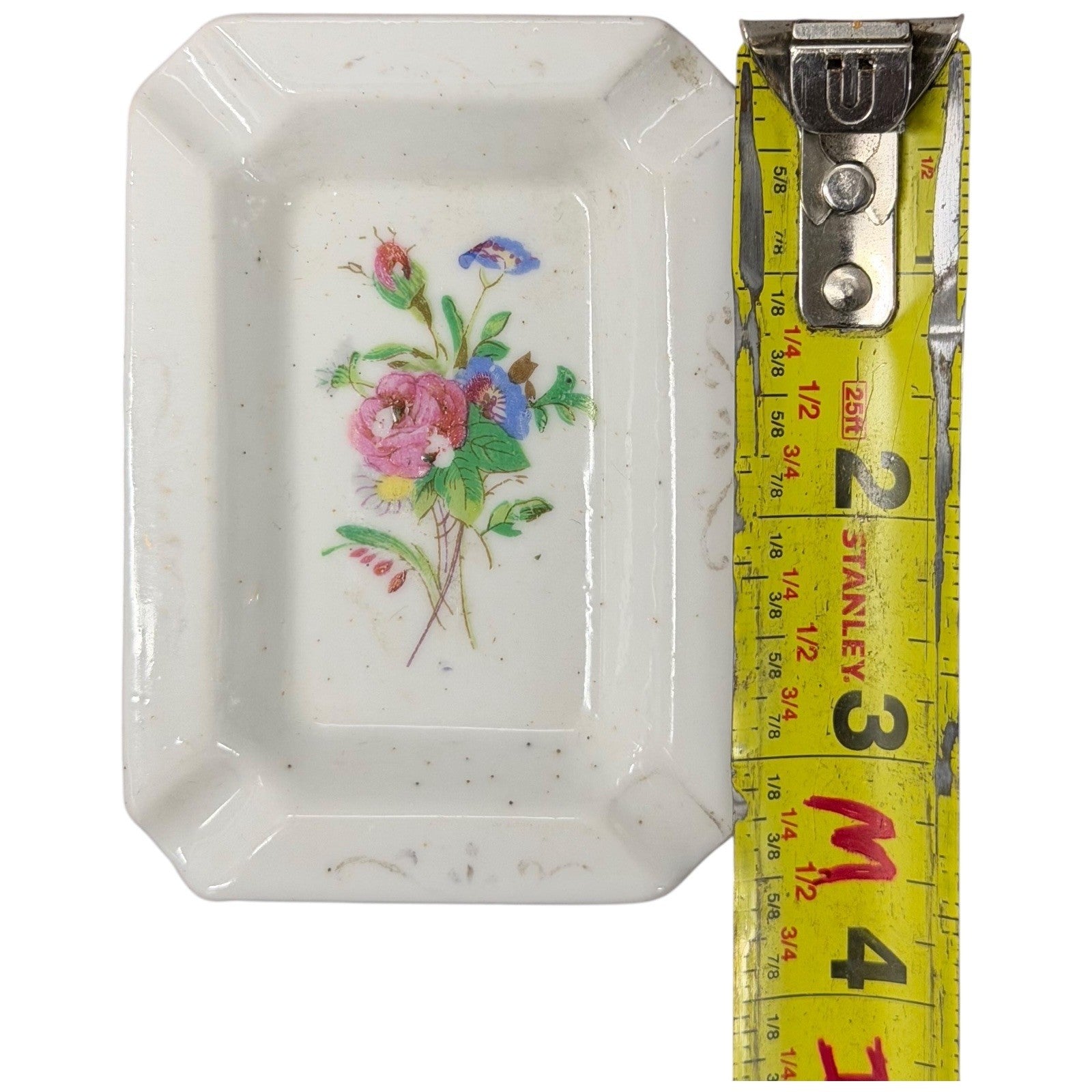 Vintage Made in Japan Porcelain Trinket Dish Floral Bouquet Design