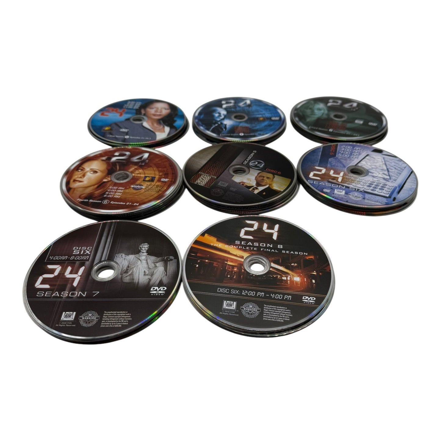 24: The Complete Series (Seasons 1-8, DVD) Kiefer Sutherland Over 50 Discs