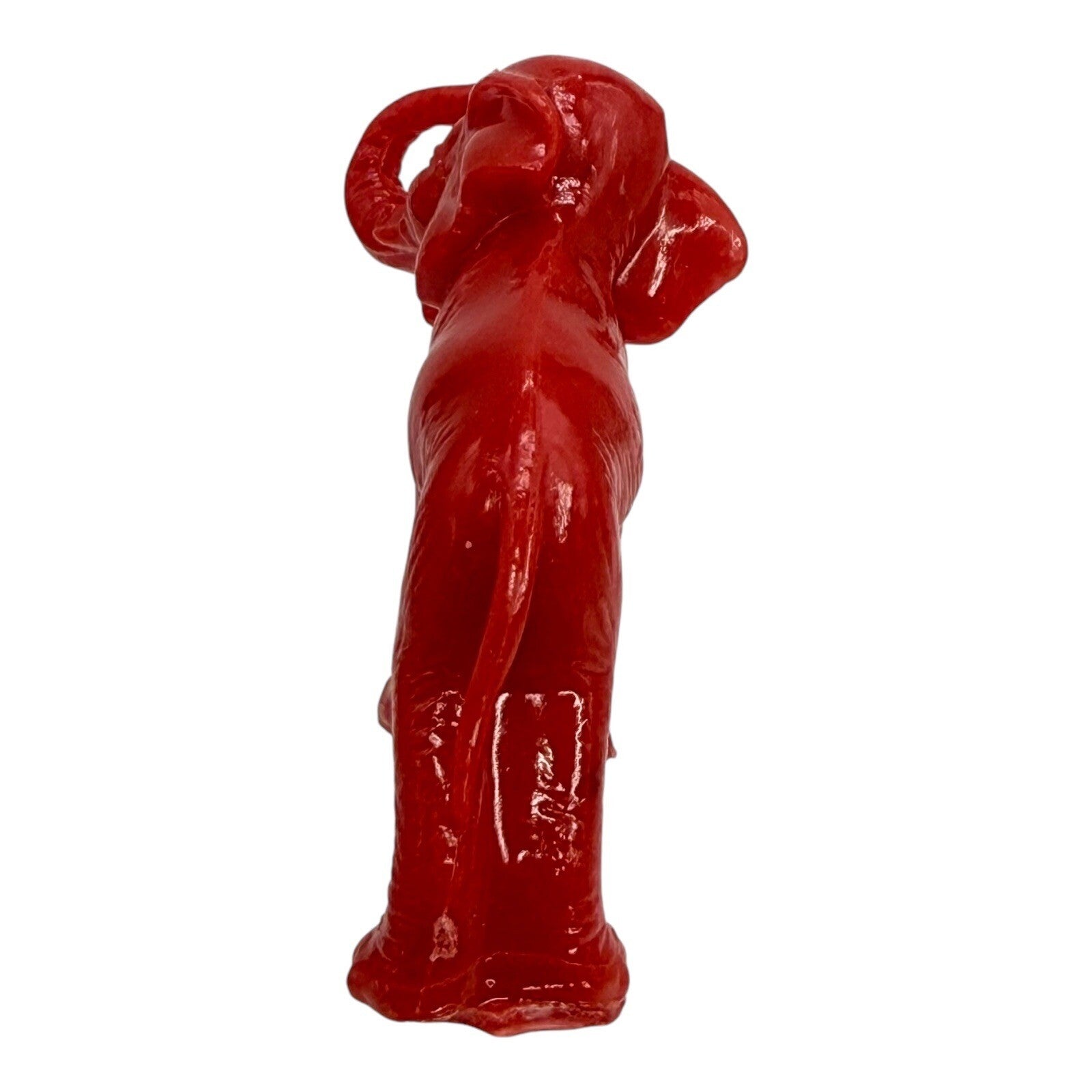 Red Elephant Figurine Statue Animal Collectible Home Decor Display Small