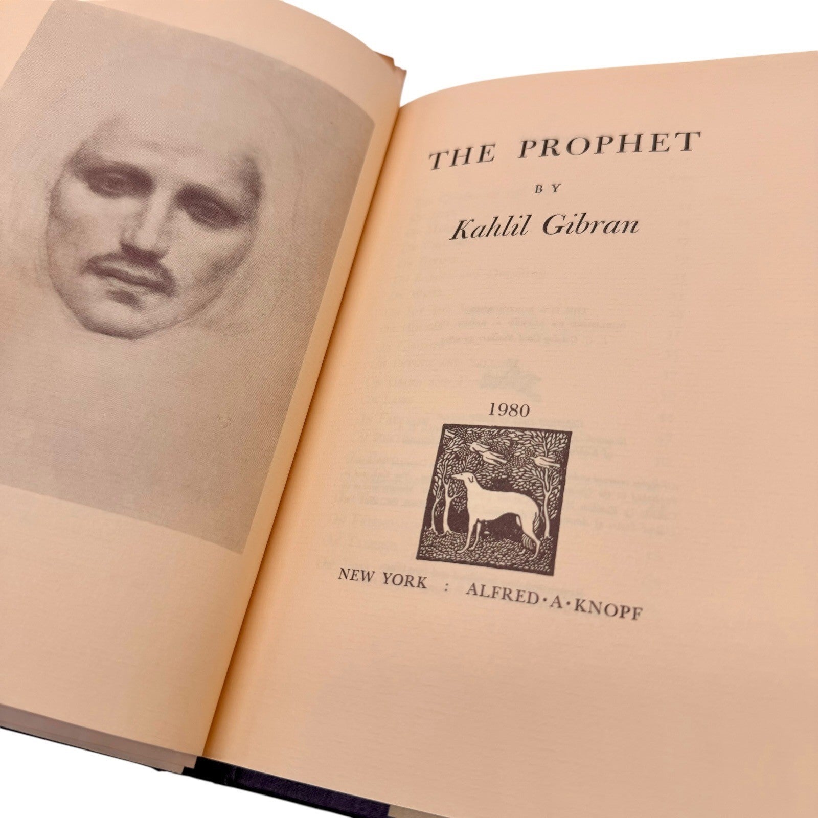 Kahlil Gibran The Prophet Hardcover Book 1980 Knopf Illustrated Vintage