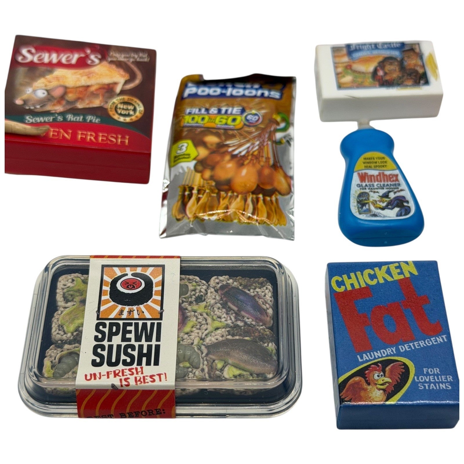 Wacky Packages Miniatures Food Novelty Toys Collection Lot