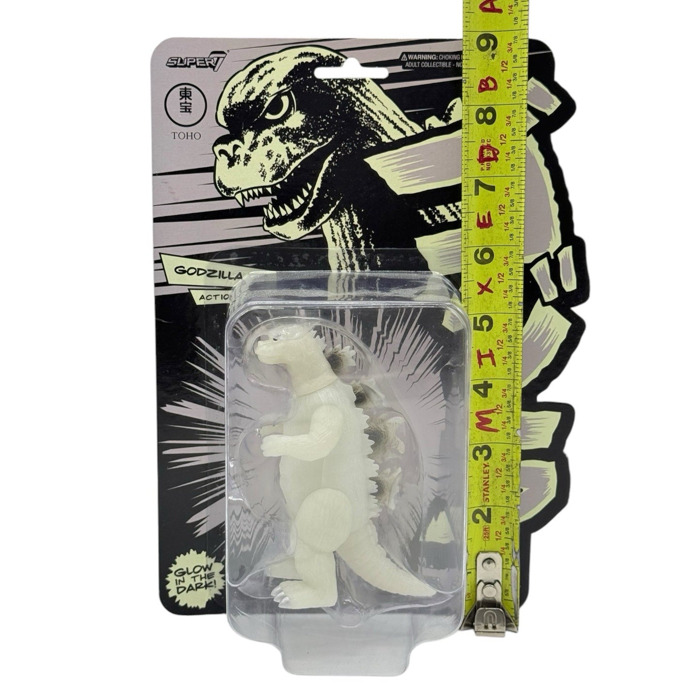 Super7 Glow in the Dark Godzilla '74 Reaction Figure - New
