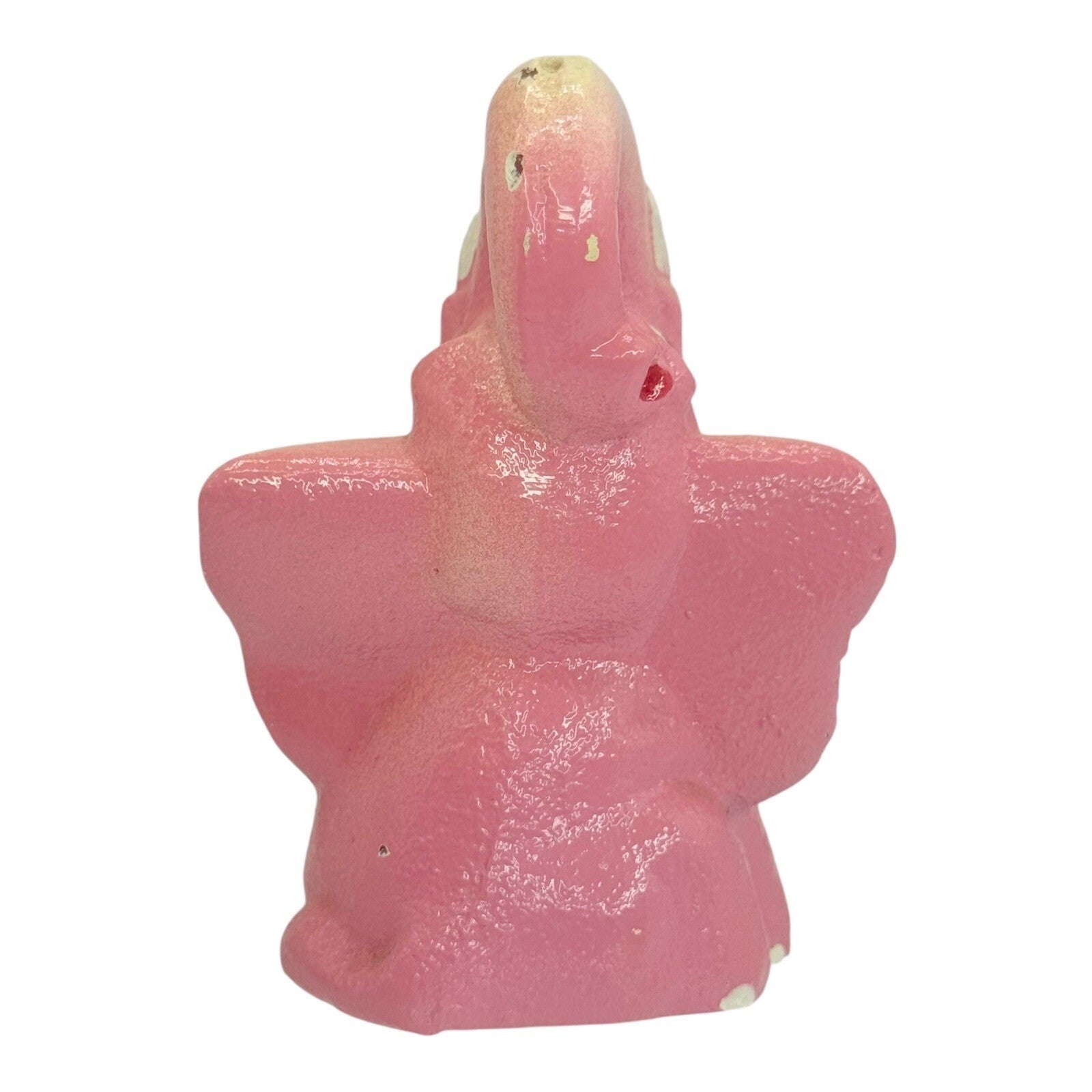 New Orleans 50's Souvenir Elephant Figurine Trunk Up Good Luck Charm 3" Pink