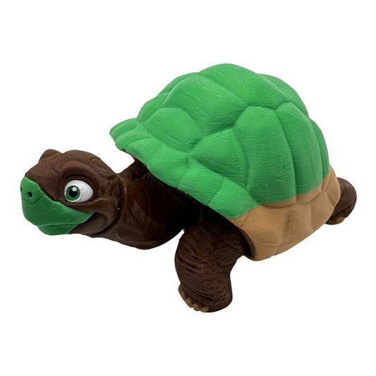 Tortoise Brown Moss Back Articulated Turtle | Sensory and Fidget Tool | Desk Pet