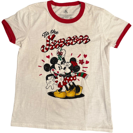 Disney Parks Mickey Minnie Mouse Adult Christmas T Shirt Tis The Season Medium