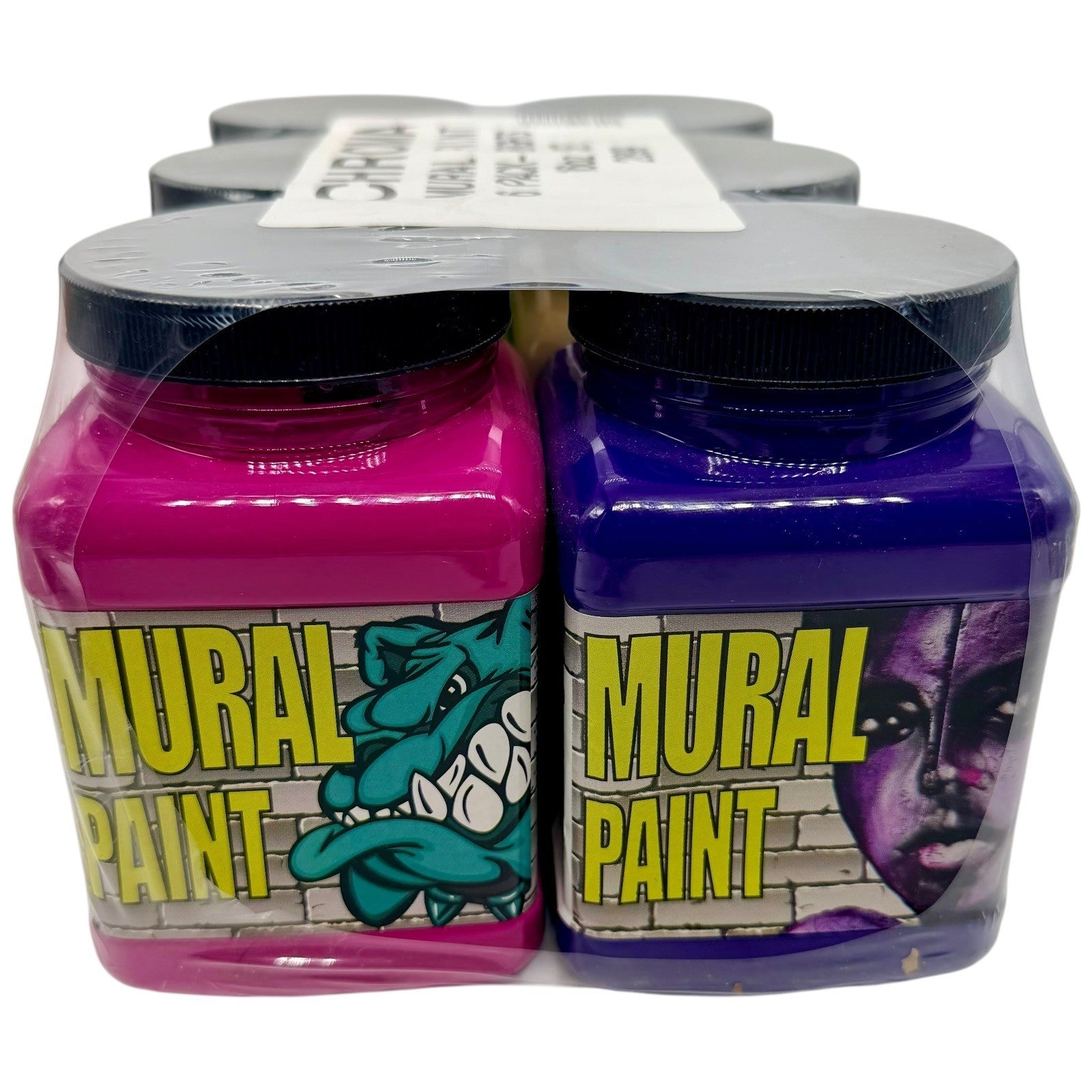 Chroma Mural Paint 6 Pack Brights Set 16oz Jars Outdoor Acrylic Paint New