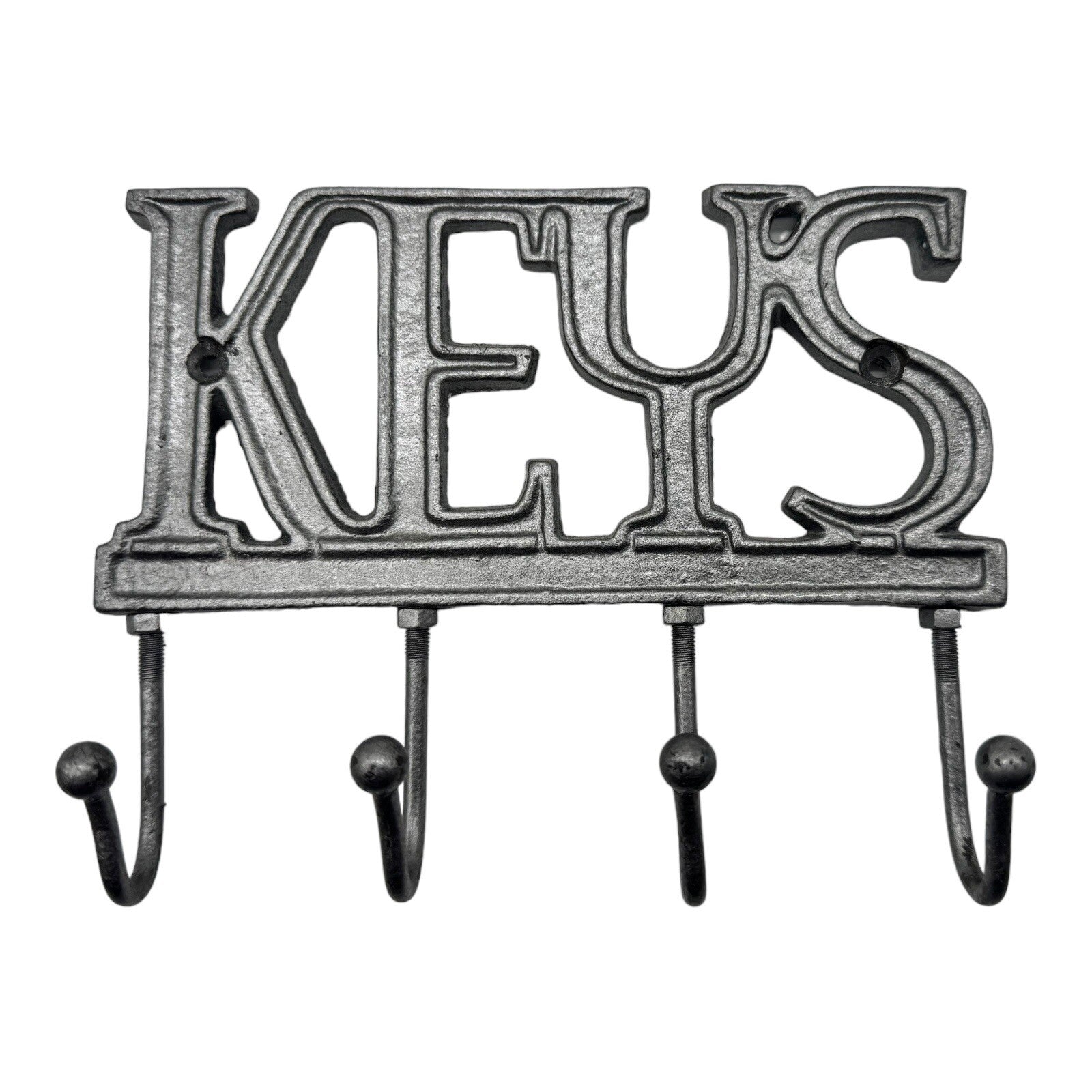 Key Holder for Wall - Decorative Farmhouse Rustic Iron Wall Mount Key Organizer