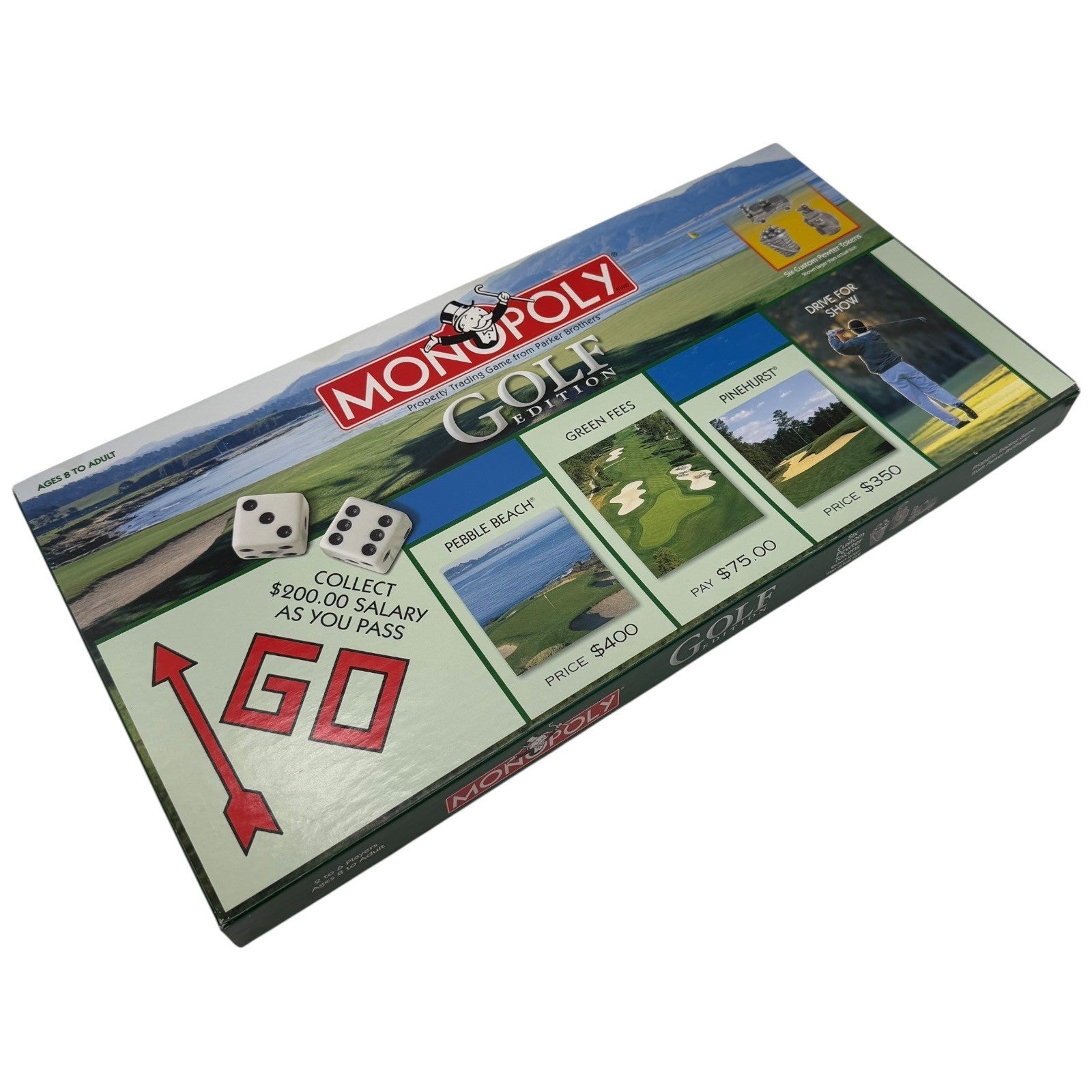 Monopoly Golf Edition Board Game Parker Brothers USAopoly Complete Pebble Beach