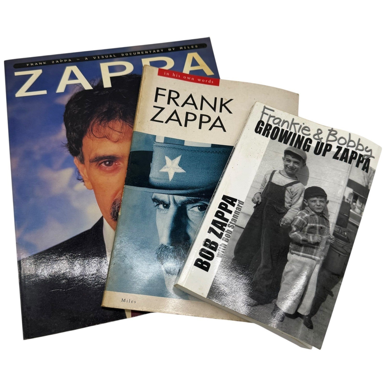 Frank Zappa Books Lot 3 Visual Documentary Own Words Growing Up Zappa