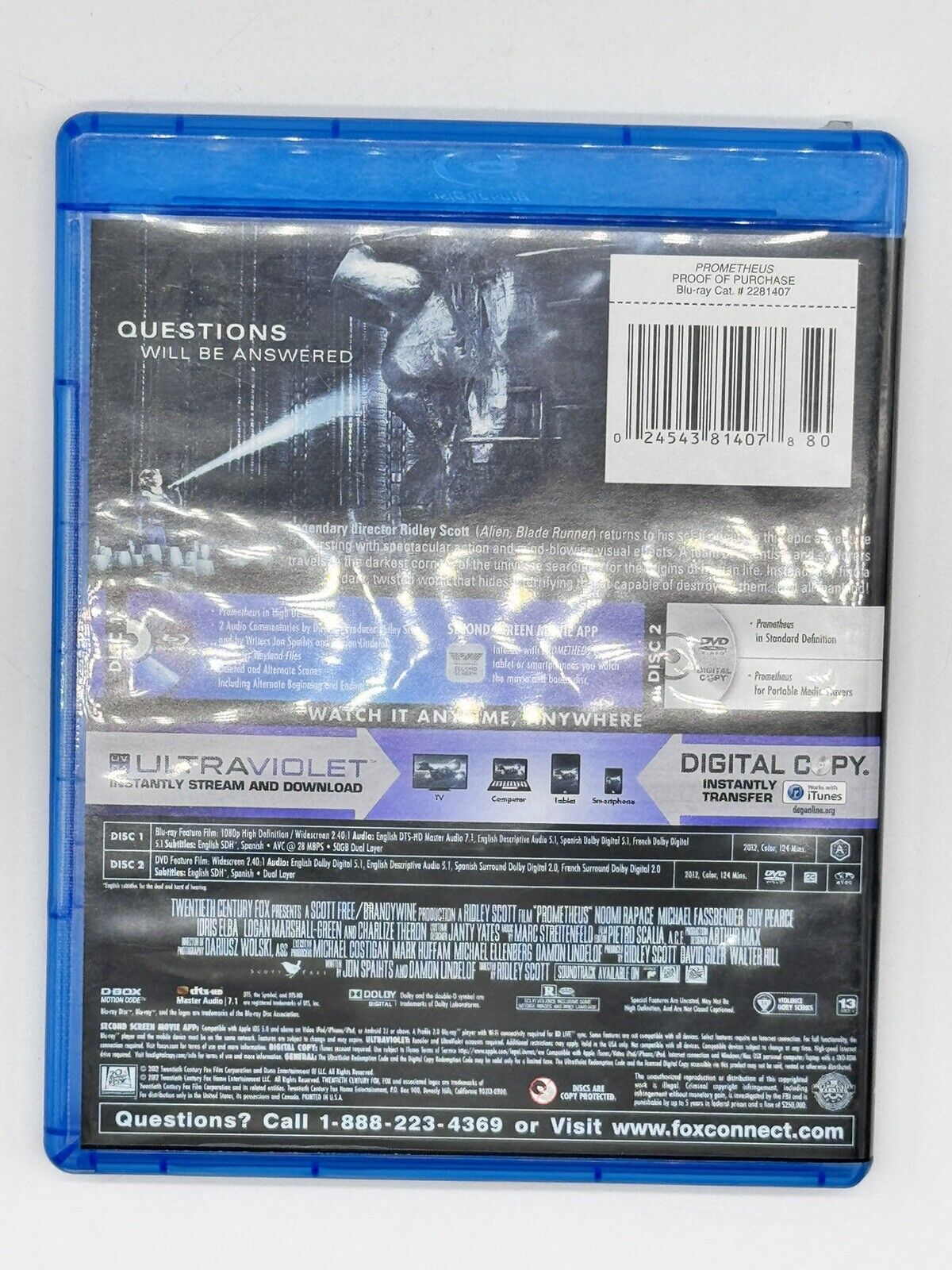 Prometheus (Blu-ray/ DVD + Digital Copy) - Blu-ray