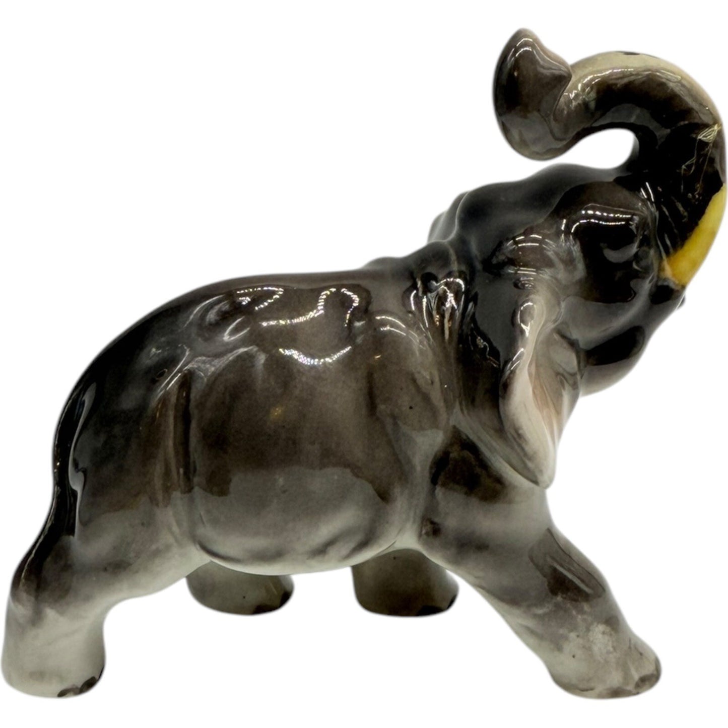 New Orleans Souvenir Elephant Figurine Trunk Up Good Luck Charm Ceramic