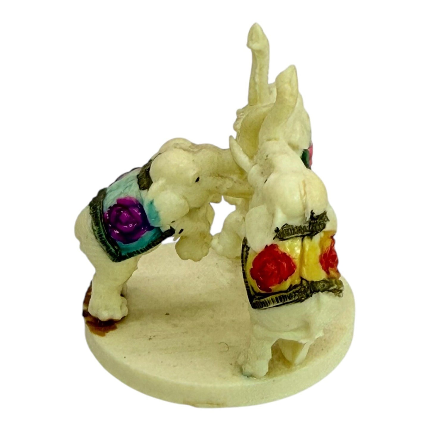 Elephant Figurine Statue Sculpture Circus Elephants Home Accent Small Damaged