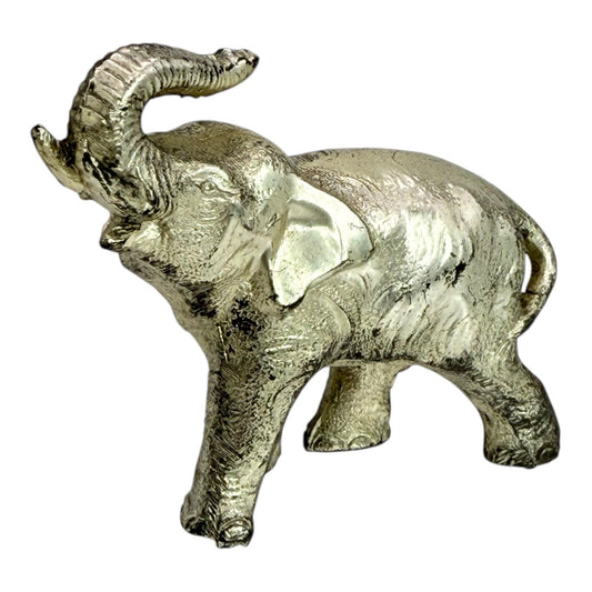 Brass Elephant Figurine Trunk Up Good Luck Decor Animal Statue Collectible