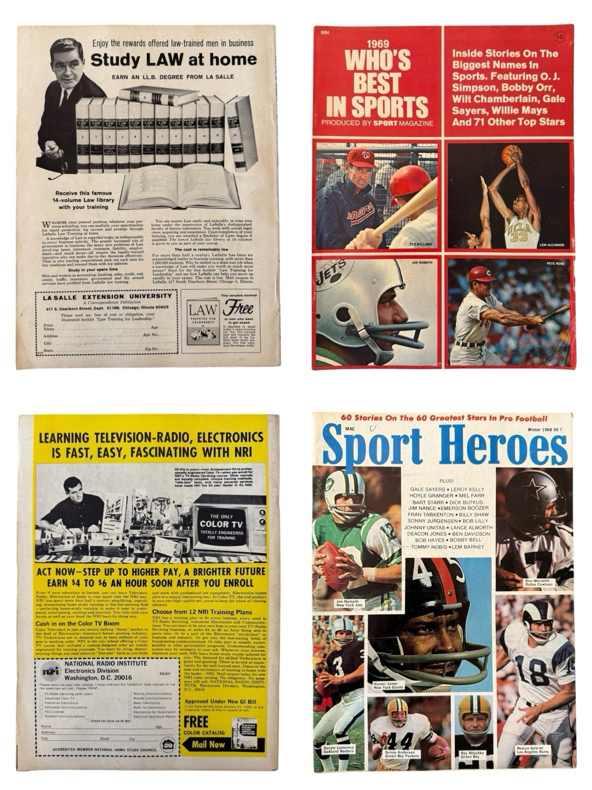 Vintage Sports Magazines Lot 1964–2004 Sports Illustrated College Kickoff 31pcs