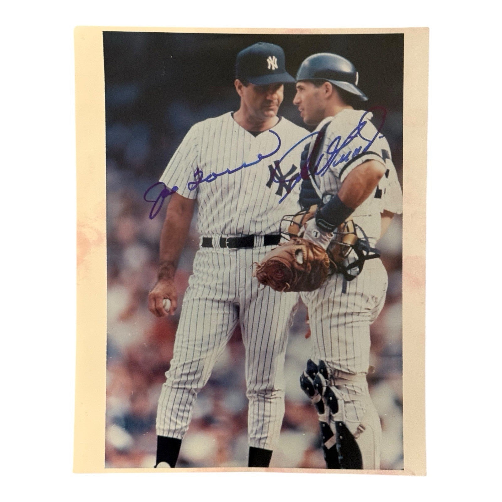 Joe Torre & Joe Girardi Dual Signed 8x10 Photo - Autographed MLB Collectible
