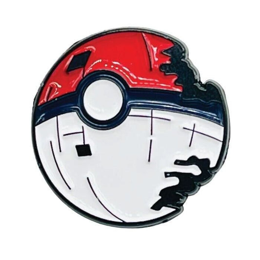 Pokeball Death Star Enamel Pin - New, Unique Collectible Lapel Pin