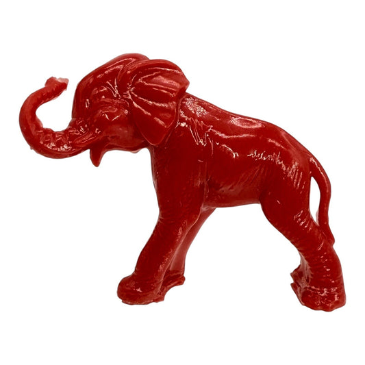 Red Elephant Figurine Statue Animal Collectible Home Decor Display Small