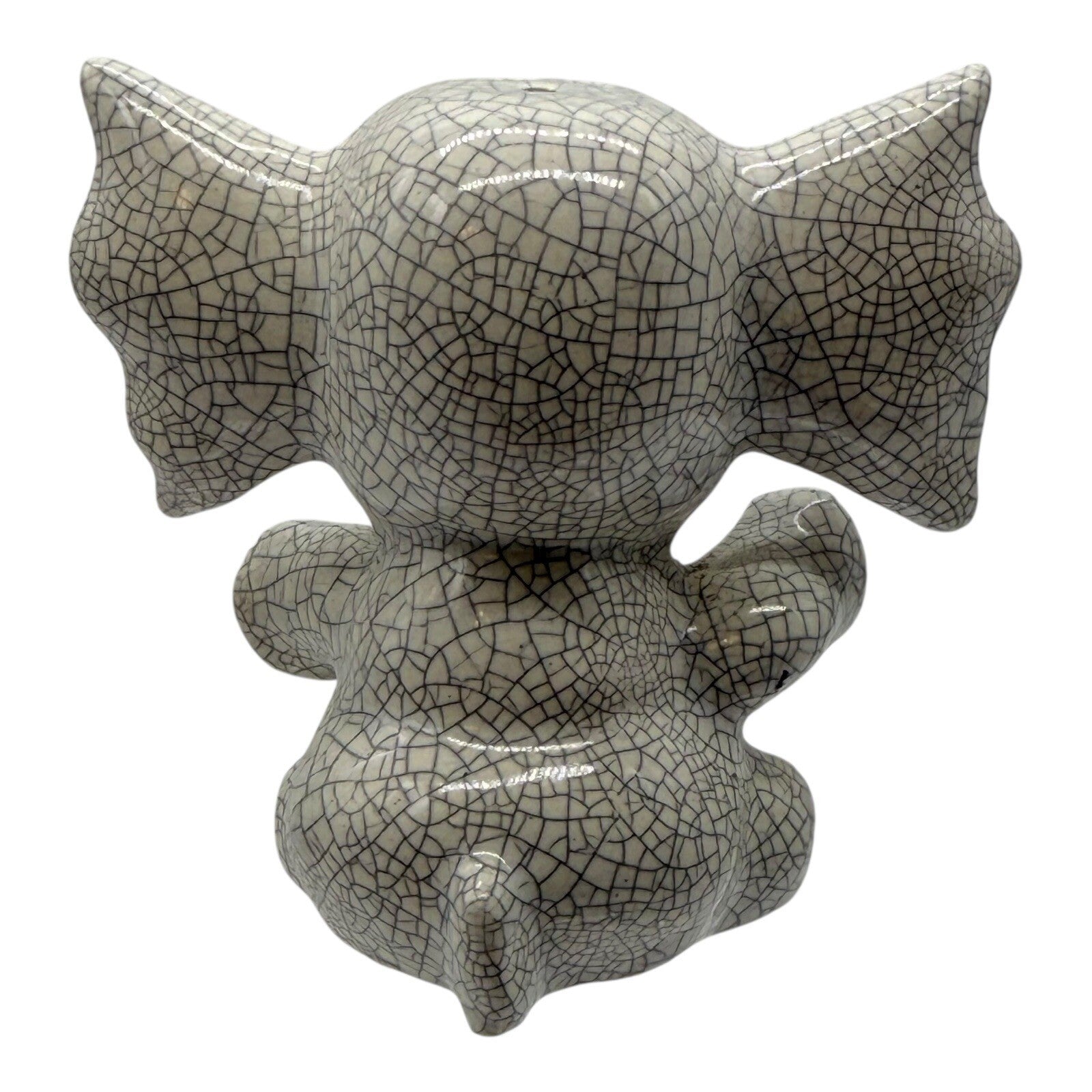 Vintage Crackle Glaze Elephant Salt & Pepper Shakers – Made in Japan No Stoppers