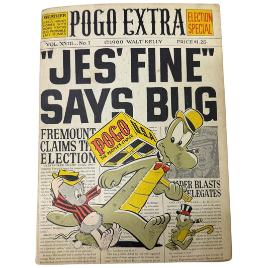 Pogo Extra Election Special "Jes Fine Says Bug" 1960 Walt Kelly Comic Book