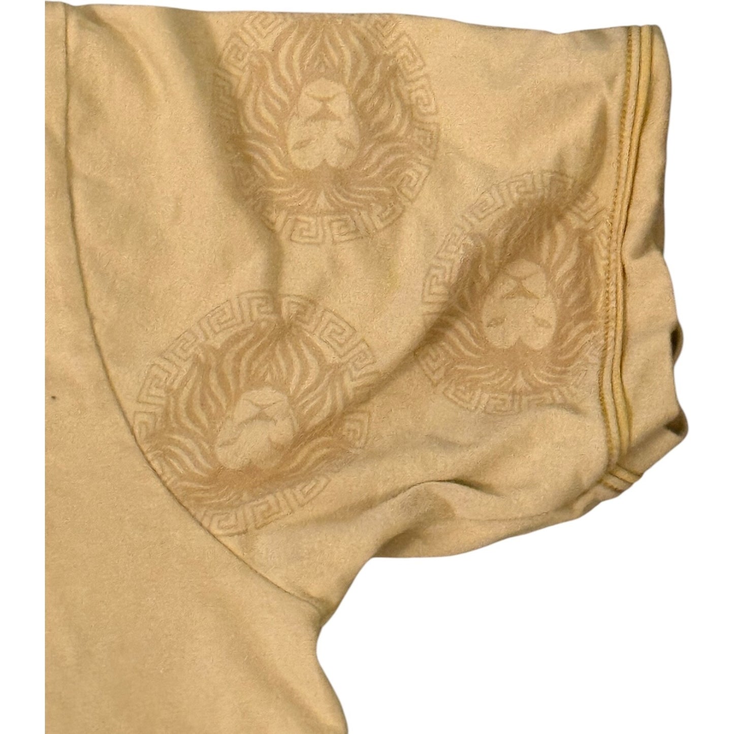 Bucheli Italy Men’s Slim Fit T-Shirt 2XL Beige Gold/Black Print