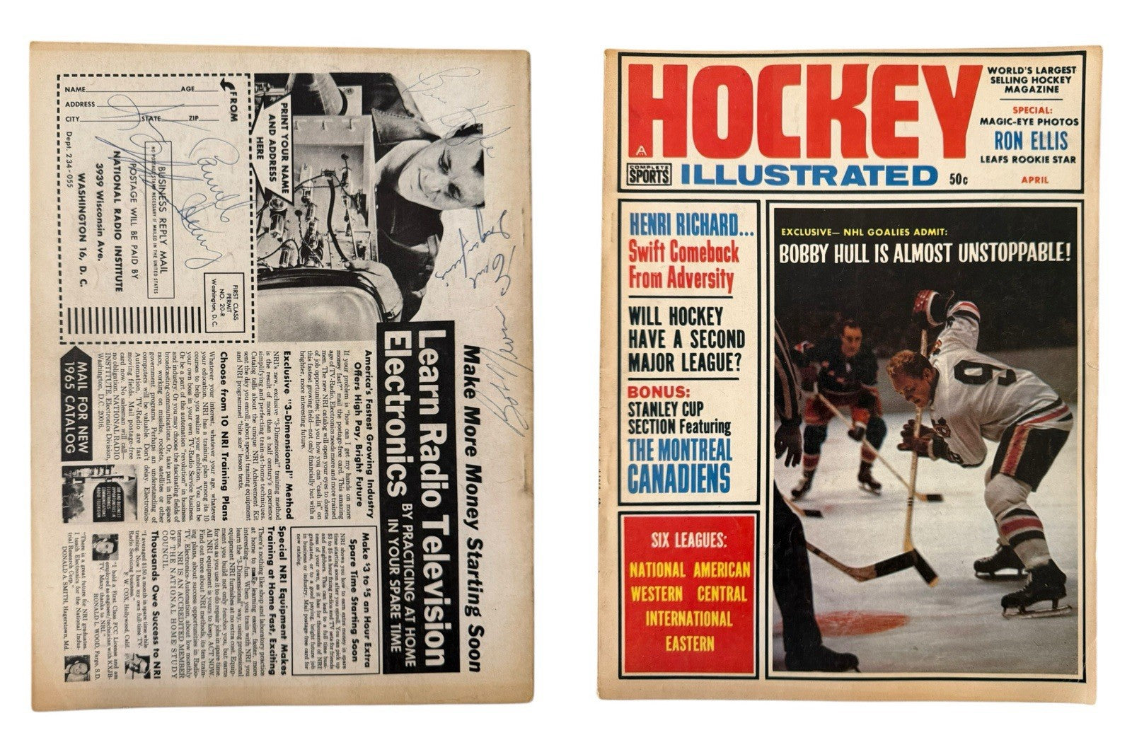 Vintage Hockey Magazines Lot of 18 – 1960s Hull Orr Gilbert Mikita Covers
