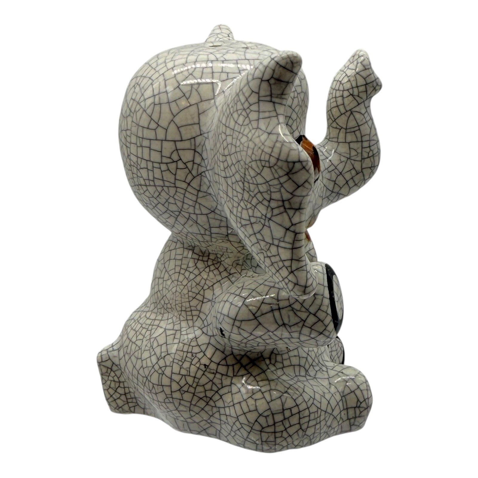 Vintage Crackle Glaze Elephant Salt & Pepper Shakers – Made in Japan No Stoppers