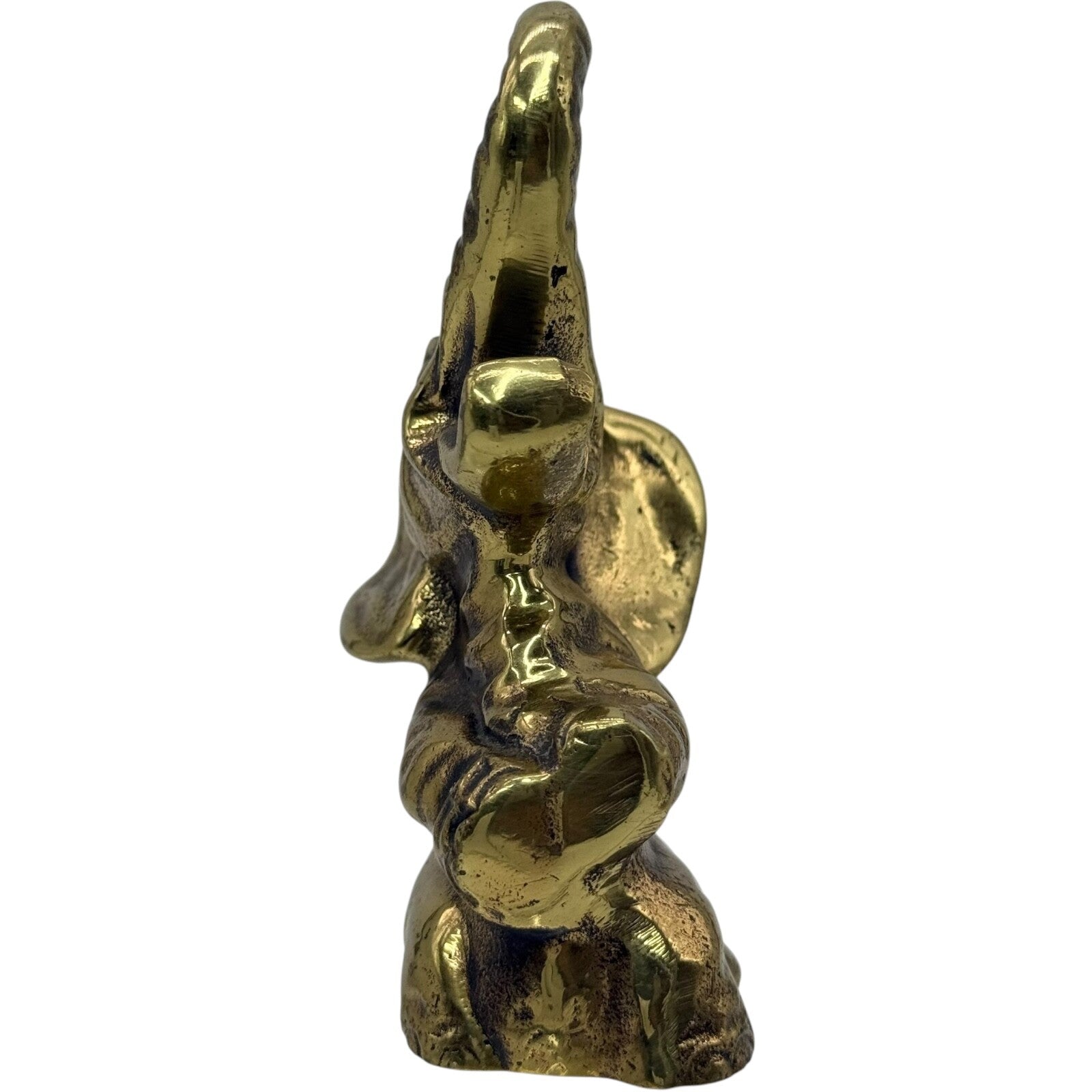 Vintage Gold John Wright Cast Iron Elephant Bottle Opener 1940s -  Rare