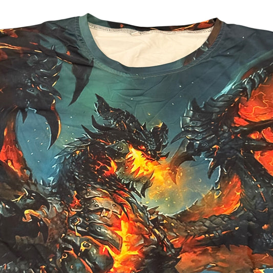 Mythical Fire Dragon T-Shirt XL All-Over Print