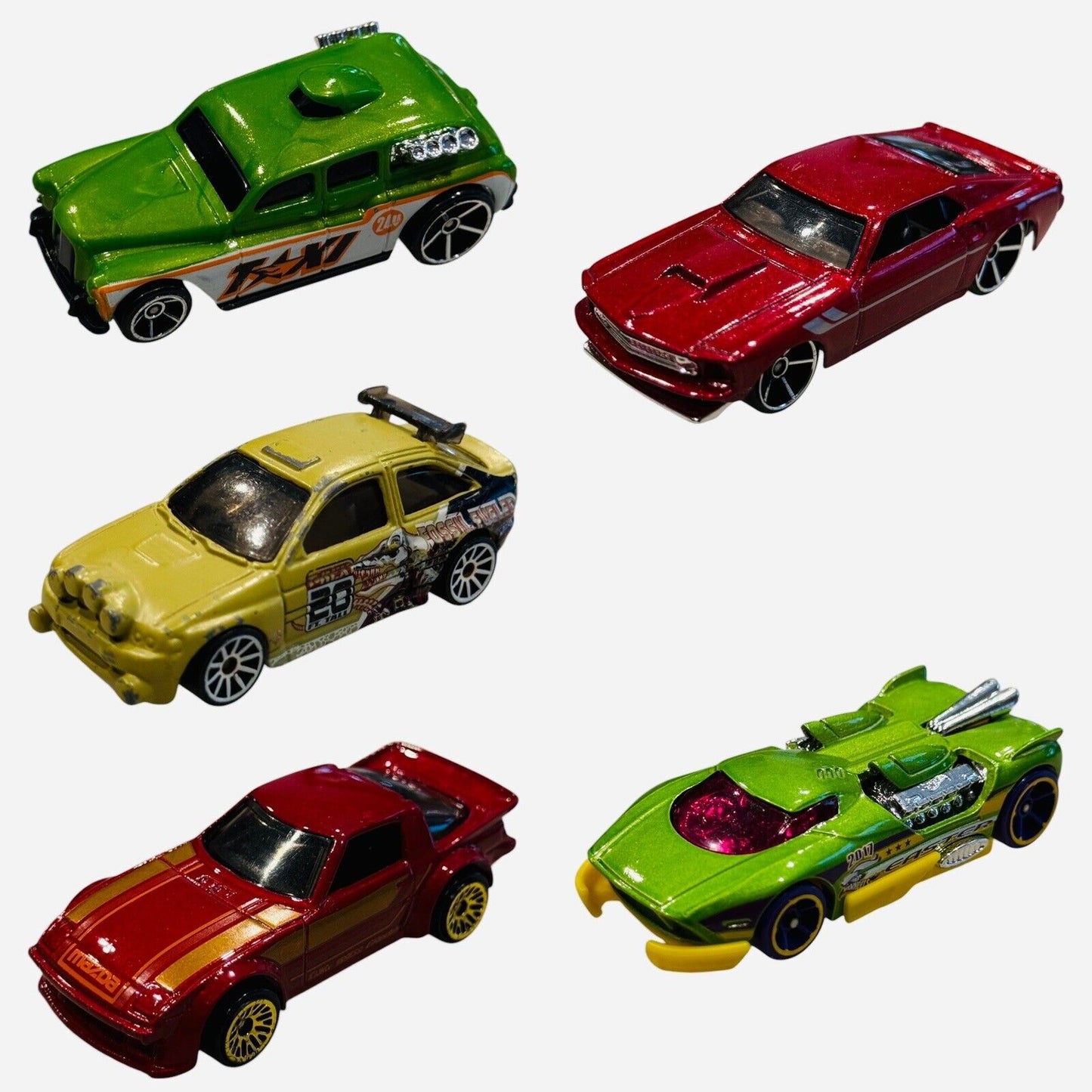 Vintage Diecast Car and Truck Lot of 5 – Hot Wheels Matchbox Ford Mazda Bundle 2