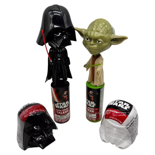 4 Star Wars Candy Containers - Collectible Bobble Heads New Unopened