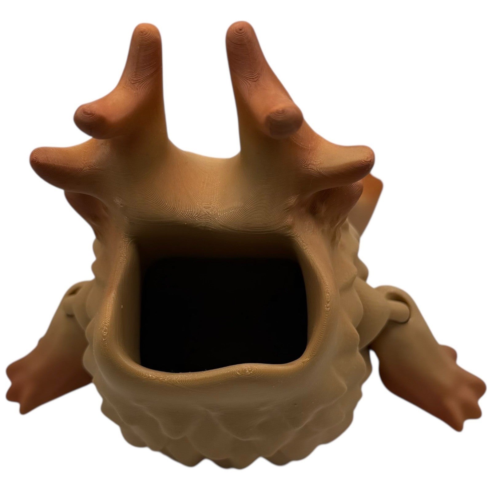 3D Printed Creature Planter / Pen Holder – 6" Fantasy Shelf Decor