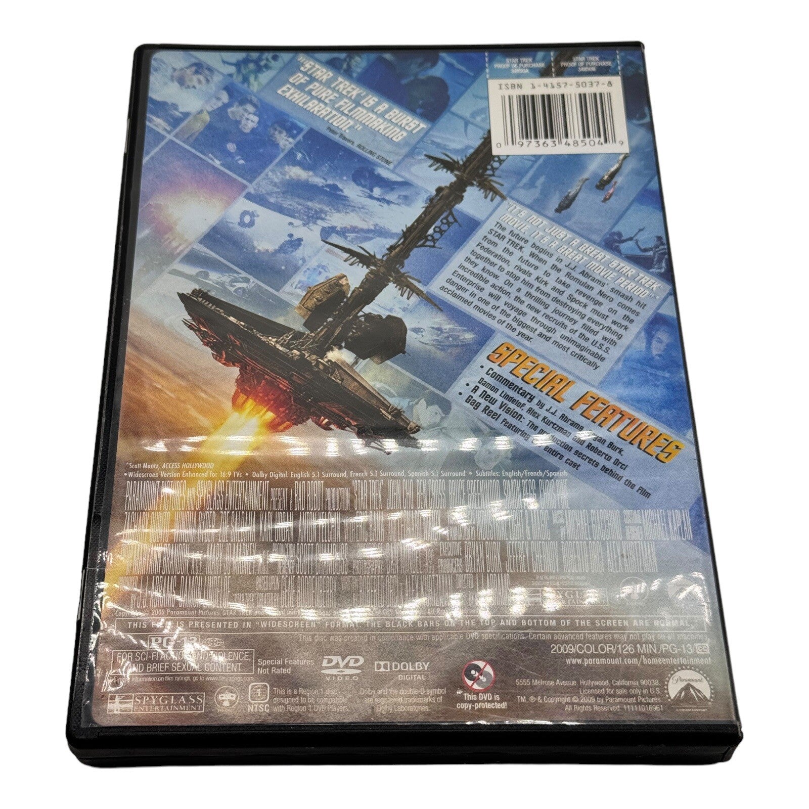 Star Trek (DVD, 2009) A Film By JJ Abrams Chris Pine Winona Ryder