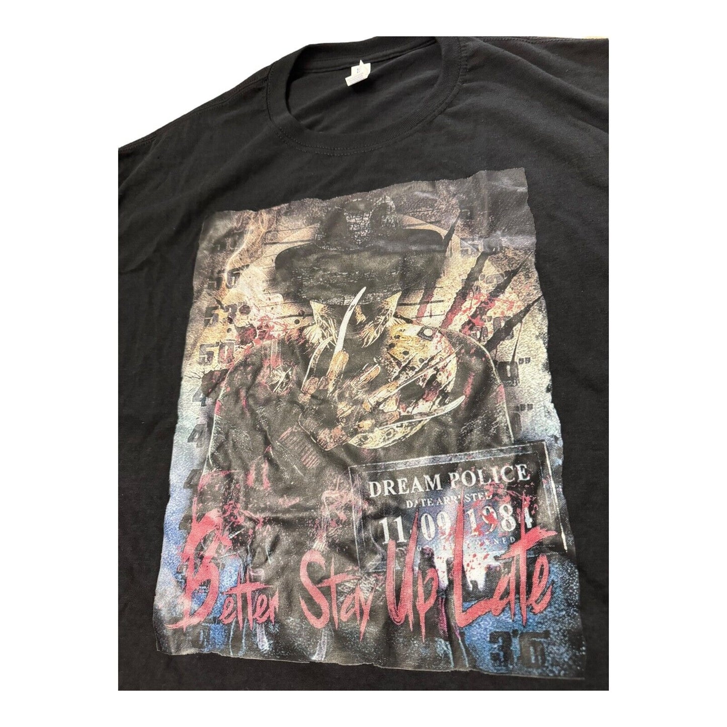 Freddy Krueger Shirt XL | Original Print Horror Tee | Humor Apparel