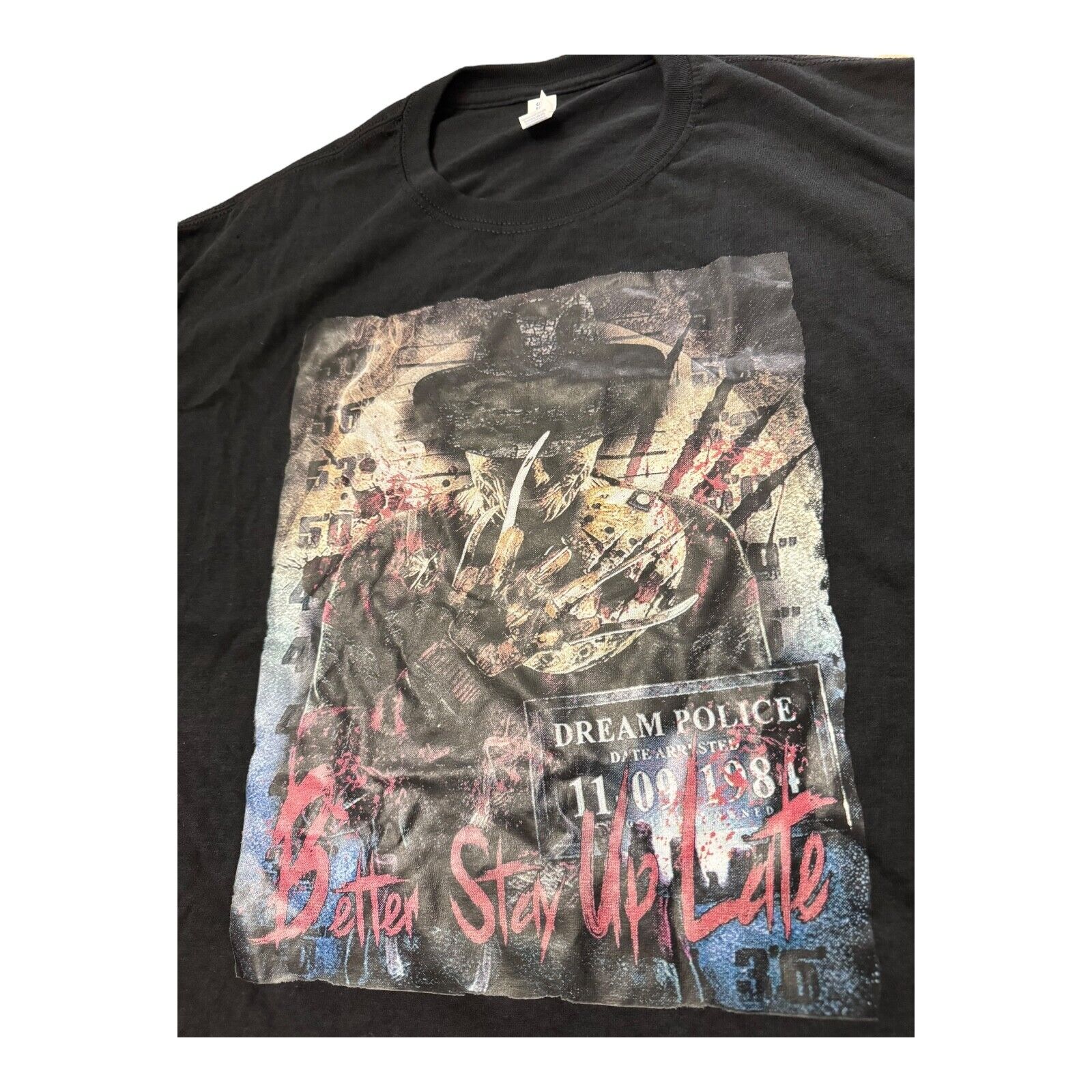 Freddy Krueger Shirt XL | Original Print Horror Tee | Humor Apparel