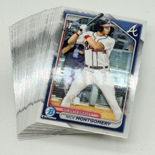 2024 Bowman Draft Baseball Chrome BD-129 Nick Montgomery Atlanta Braves Lot 27