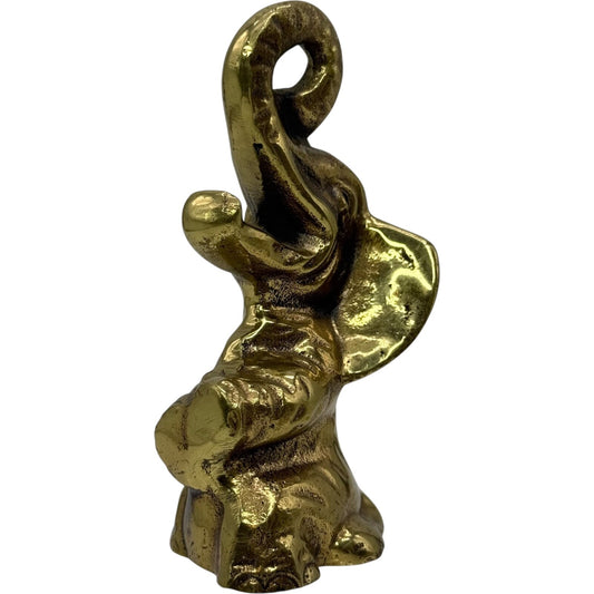 Vintage Gold John Wright Cast Iron Elephant Bottle Opener 1940s -  Rare