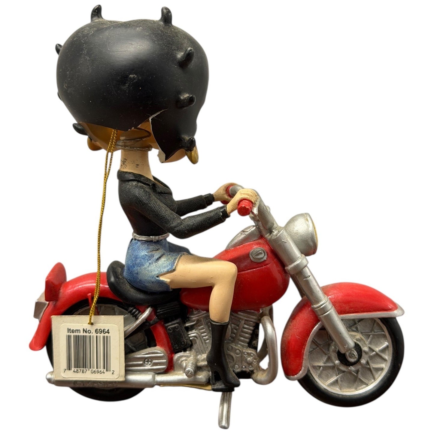 Betty Boop Motorcycle Figurine Red Chopper Rocker Biker Decor Item No 6964