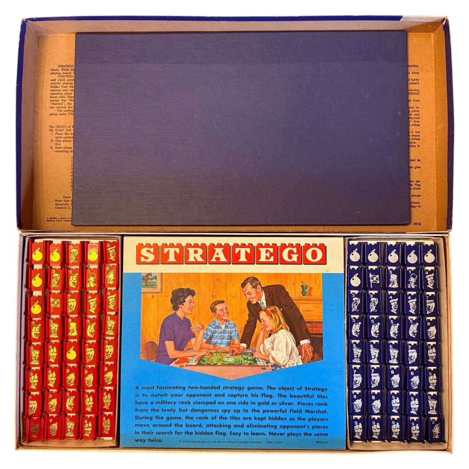 Stratego Board Game Milton Bradley 1970 – Vintage Strategy Classic