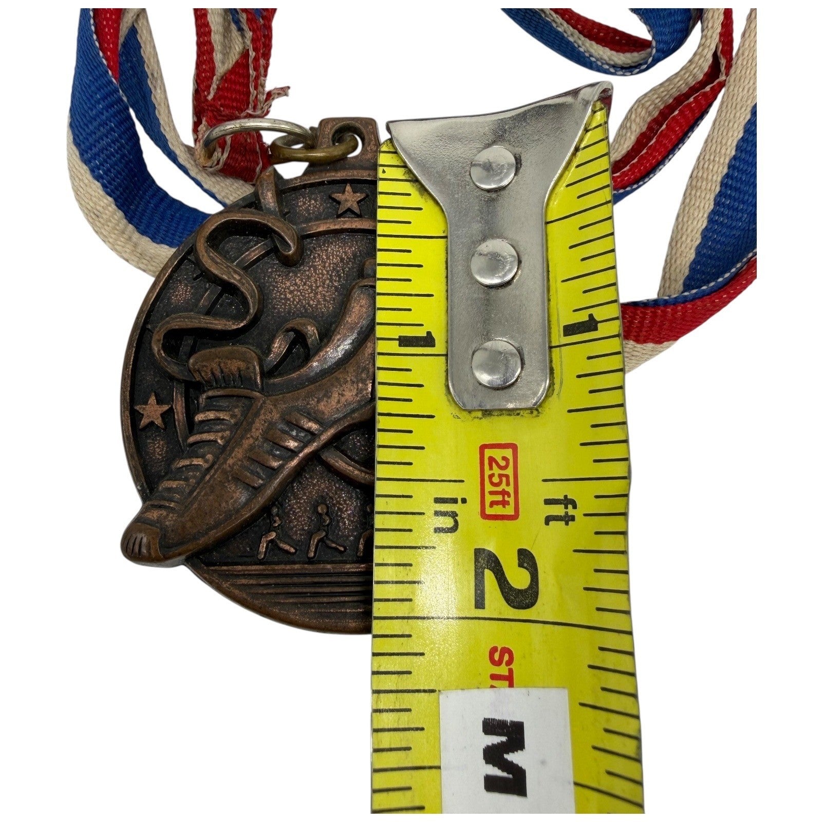 Crown Trophy Running Medal Bronze Color Runner Shoe Award USA Made