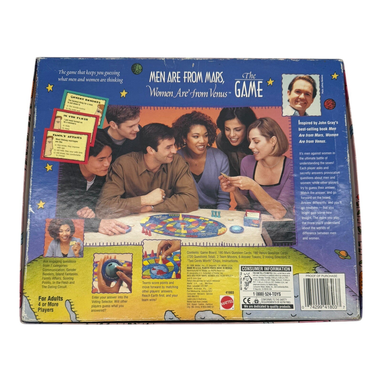 Men Are From Mars Board Game Mattel 1990s – Vintage Adult Party Game Used