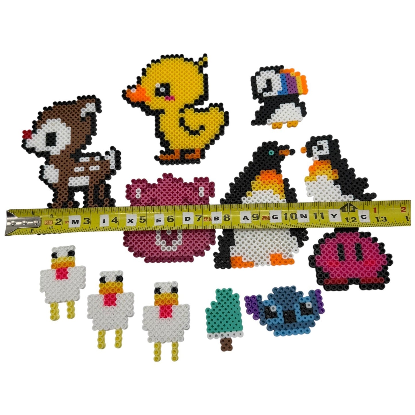 Perler Bead Art Kit Cute Animals Deer Duck Penguins Stitch Kirby Tree Craft