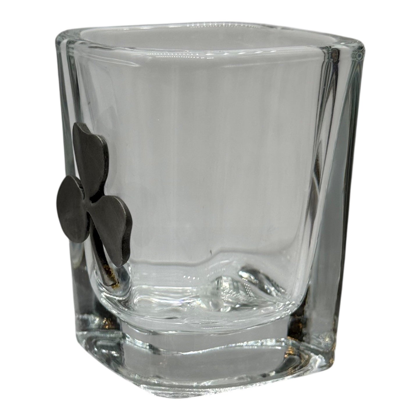 Shamrock Shot Glass Irish Clover Barware Collectible St. Patrick's Day