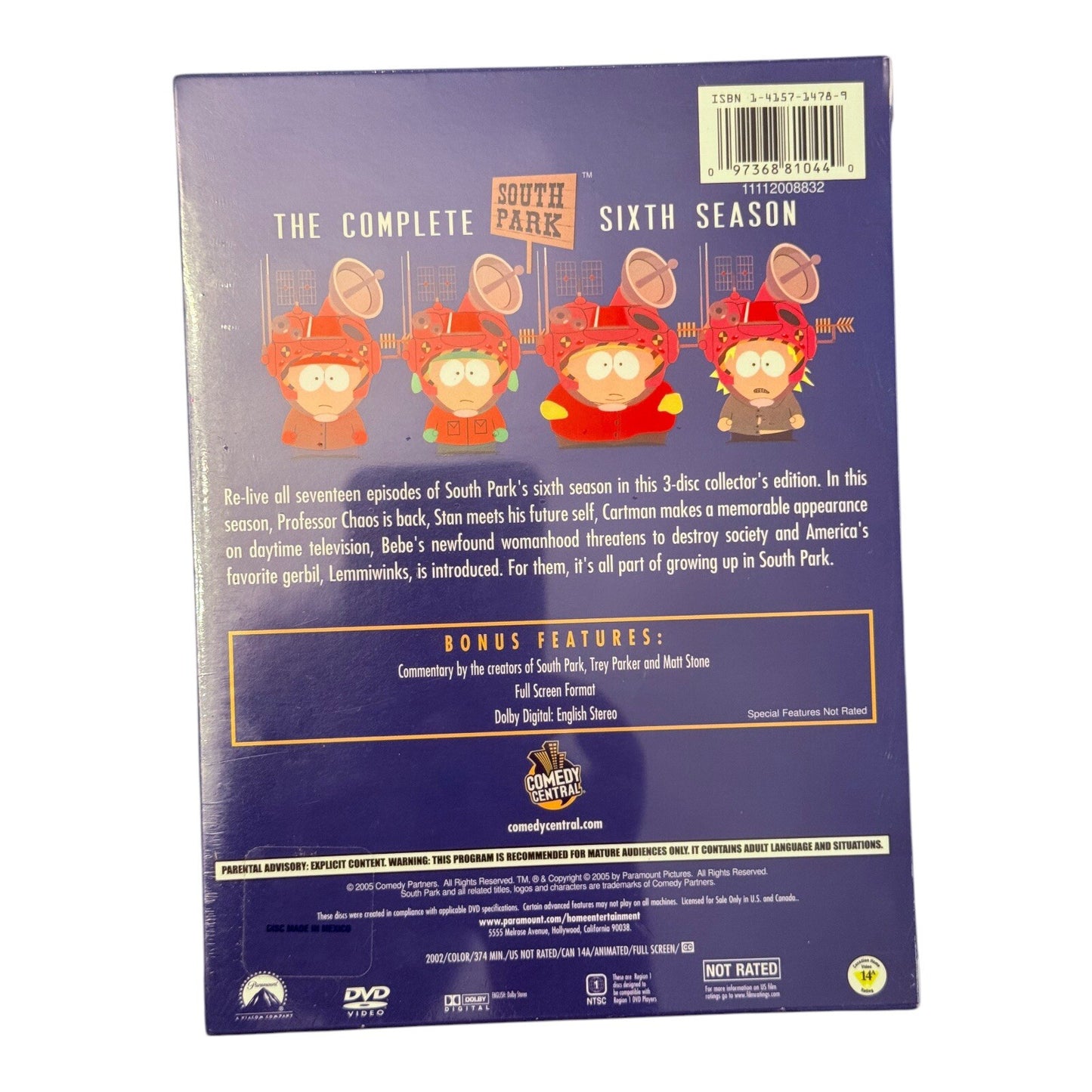 South Park: The Complete Sixth Season (DVD, 2002)