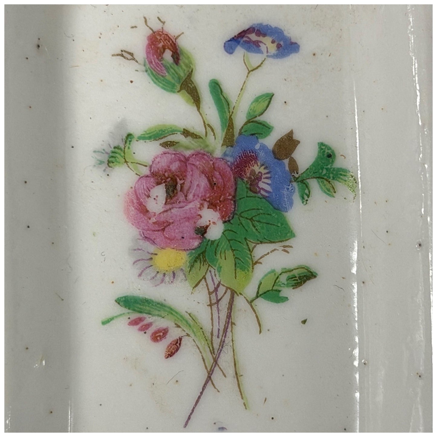Vintage Made in Japan Porcelain Trinket Dish Floral Bouquet Design